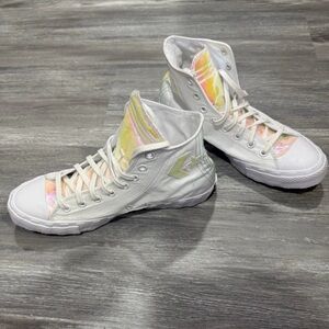 Converse High Top Sneakers, Hi-Vis collection , White/Reflective, Men, Size 10
